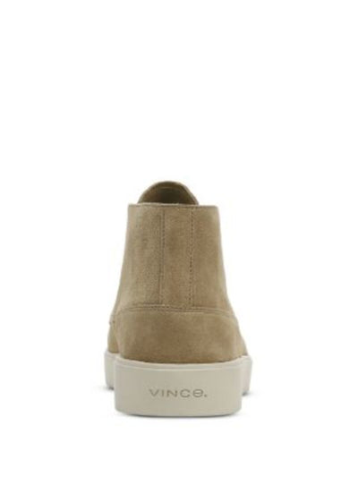 VINCE. Mens Beige Logo Apron Toe Padded Tacoma Round Toe Platform Lace-Up Suede Sneakers Shoes 11 M