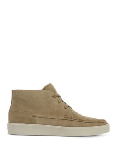 VINCE. Mens Beige Logo Apron Toe Padded Tacoma Round Toe Platform Lace-Up Suede Sneakers Shoes 11 M