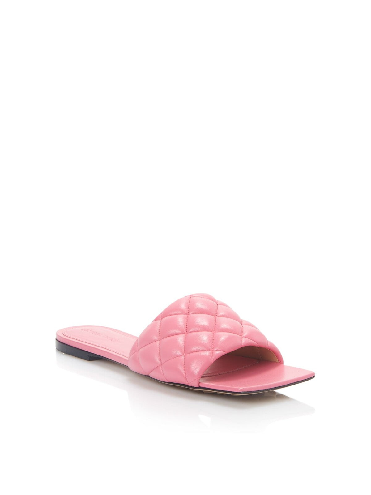 BOTTEGA VENETA Womens Pink Quilted Square Toe Slip On Leather Flats Shoes 41