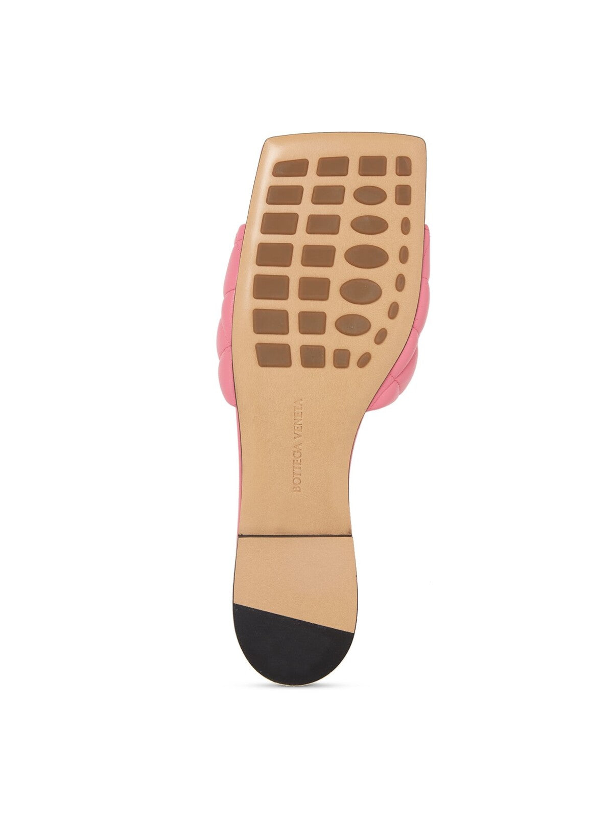 BOTTEGA VENETA Womens Pink Quilted Square Toe Slip On Leather Flats Shoes