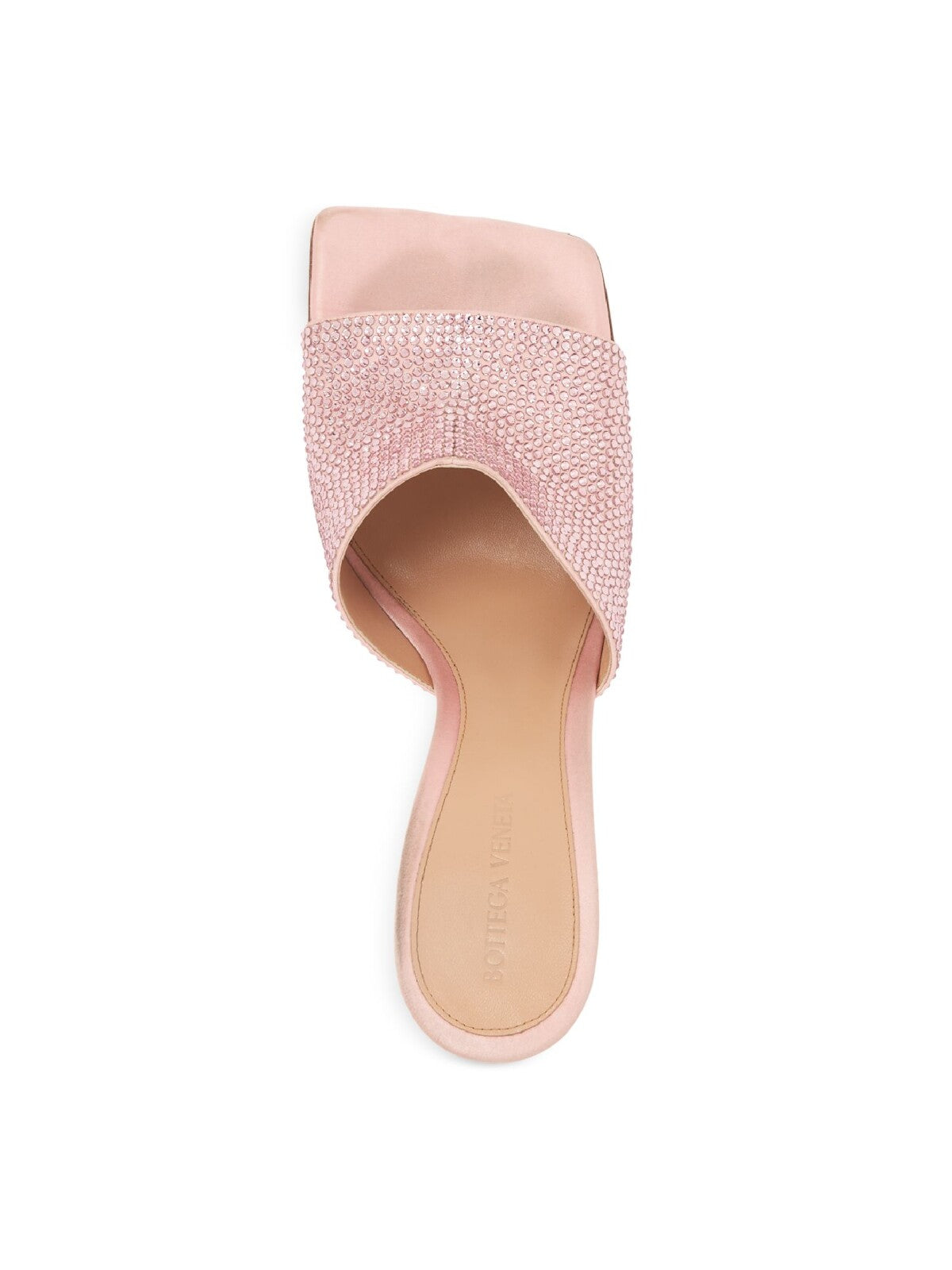 BOTTEGA VENETA Womens Pink Embellished Square Toe Stiletto Slip On Dress Heeled Sandal 39