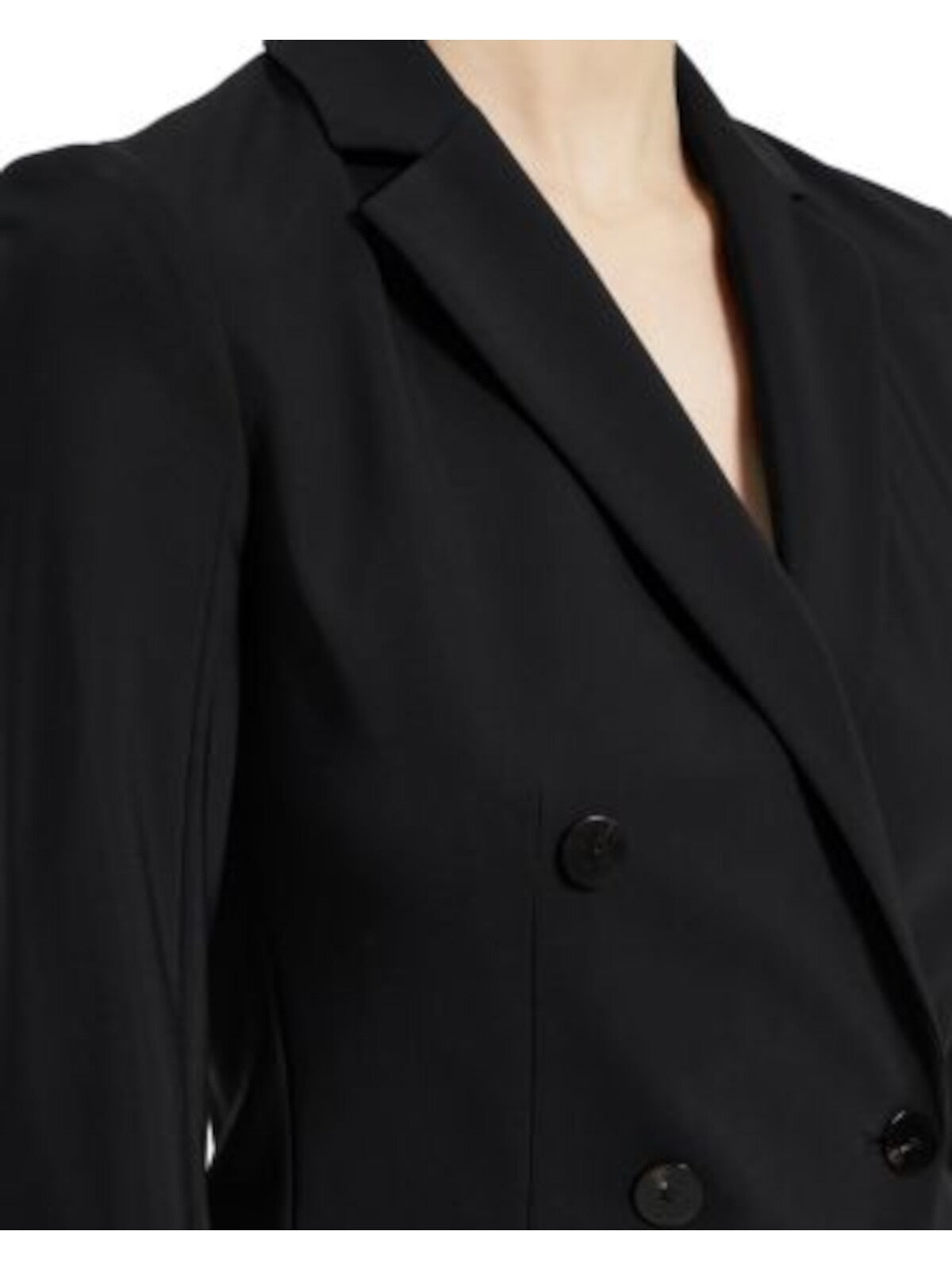 THEORY Womens Black Pocketed Lined Double Breasted Angle Front Wear To Work Blazer Jacket 8