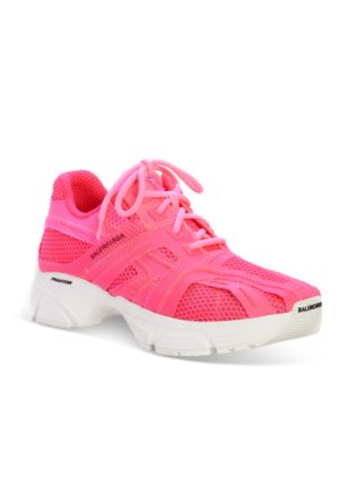 BALENCIAGA Womens Pink Padded Tongue And Heel Padded Phantom Round Toe Platform Lace-Up Sneakers Shoes 7