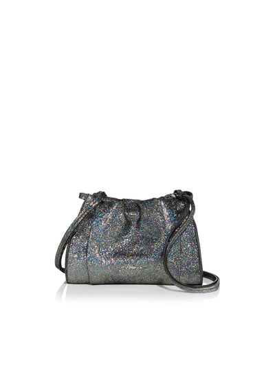 PHILLIP LIN Women's Silver Ruched Iridescent Single Strap Crossbody Handbag Purse