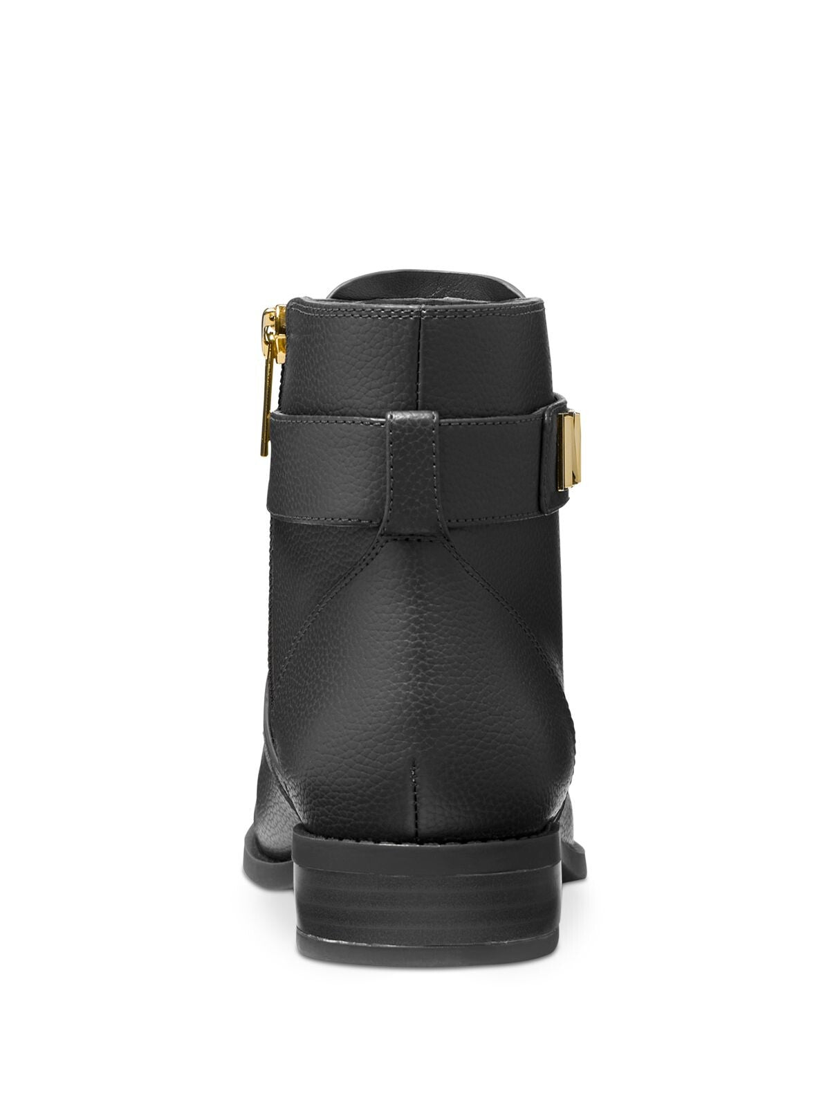 MICHAEL KORS Womens Black Padded Logo Jilly Almond Toe Block Heel Zip-Up Booties 6.5 M