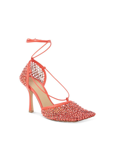 BOTTEGA VENETA Womens Coral Embellished Square Toe Stiletto Slip On Dress Pumps Shoes 38
