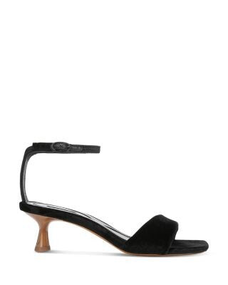 VINCE. Womens Black Padded Ankle Strap Adjustable Prue Square Toe Kitten Heel Buckle Dress Heeled Sandal 7.5 M