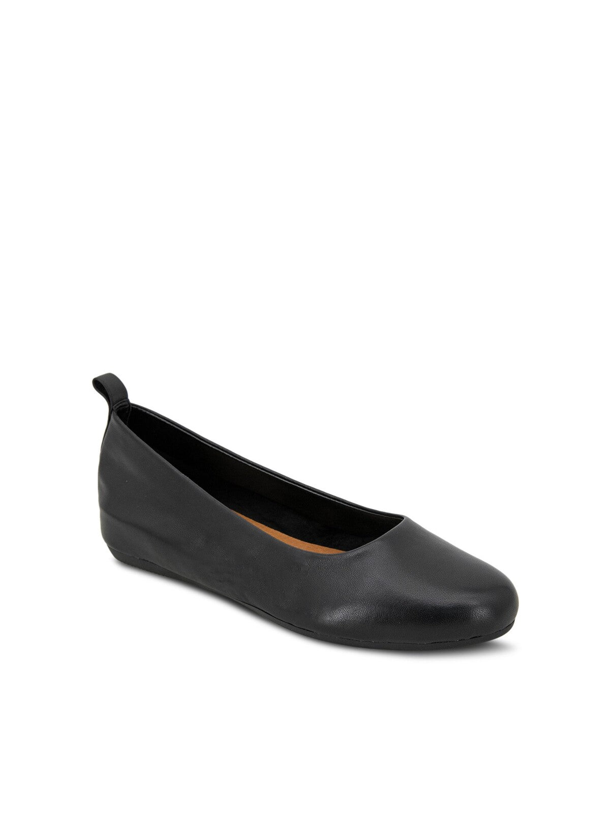 ANDRE ASSOUS Womens Black Comfort Nalah Round Toe Slip On Leather Flats Shoes 6 M