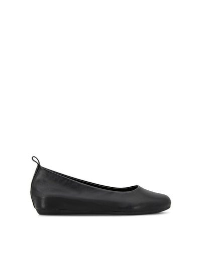 ANDRE ASSOUS Womens Black Comfort Nalah Round Toe Slip On Leather Flats Shoes 6 M