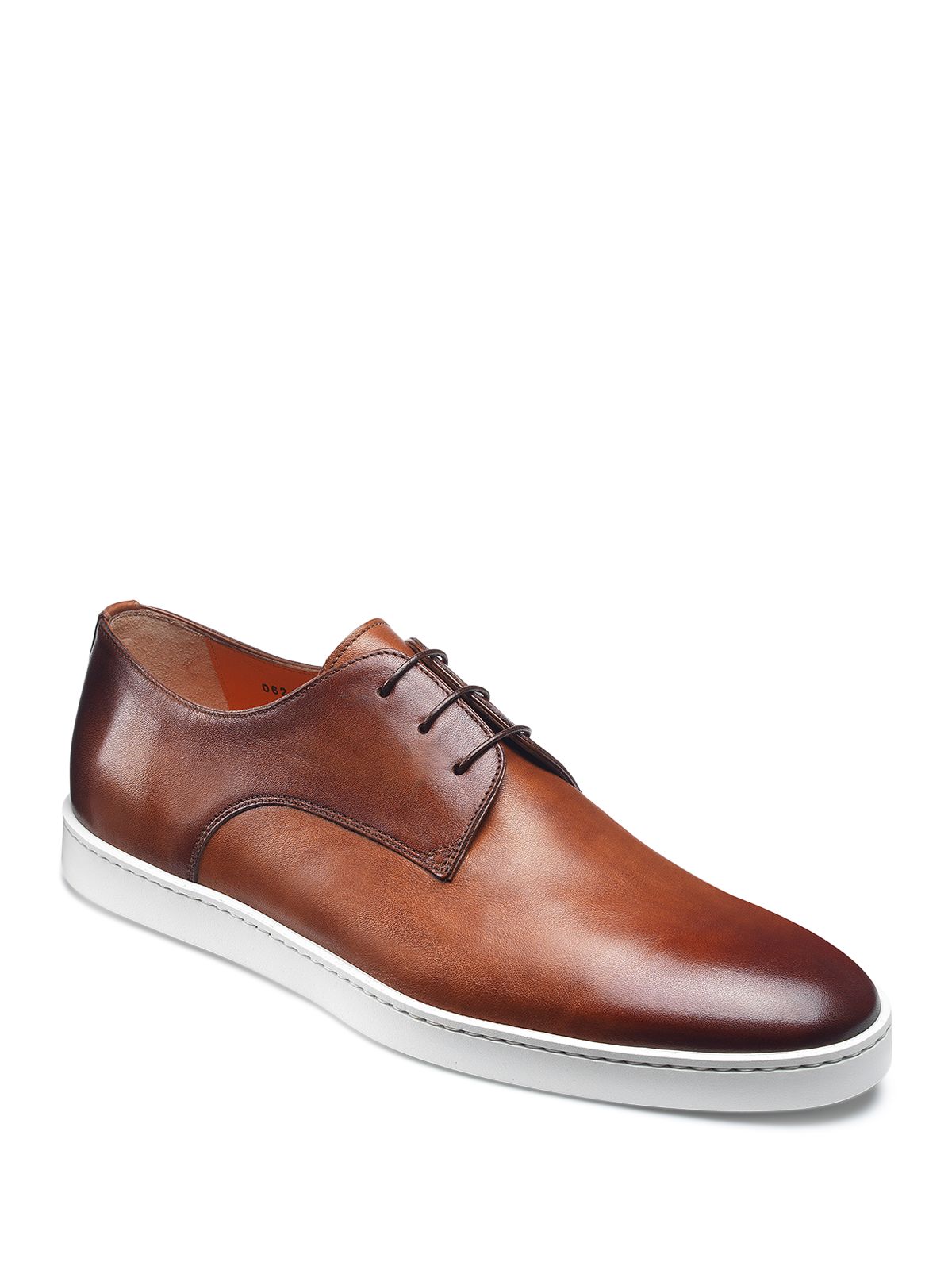 SANTONI Mens Brown Runs Large Burnished Removeable Insole Padded Doyle-m5 Round Toe Platform Lace-Up Leather Dress Oxford Shoes 10.5 D