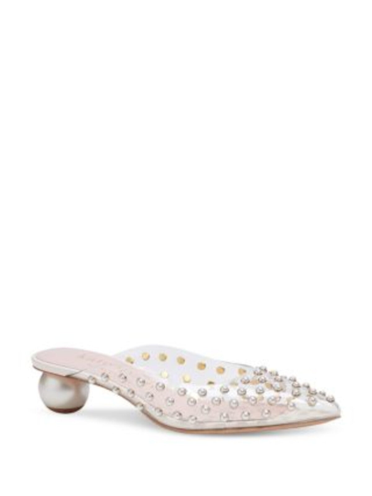 KATE SPADE NEW YORK Womens Clear Embellished Padded Honor Pointed Toe Slip On Flats Shoes 7.5 B