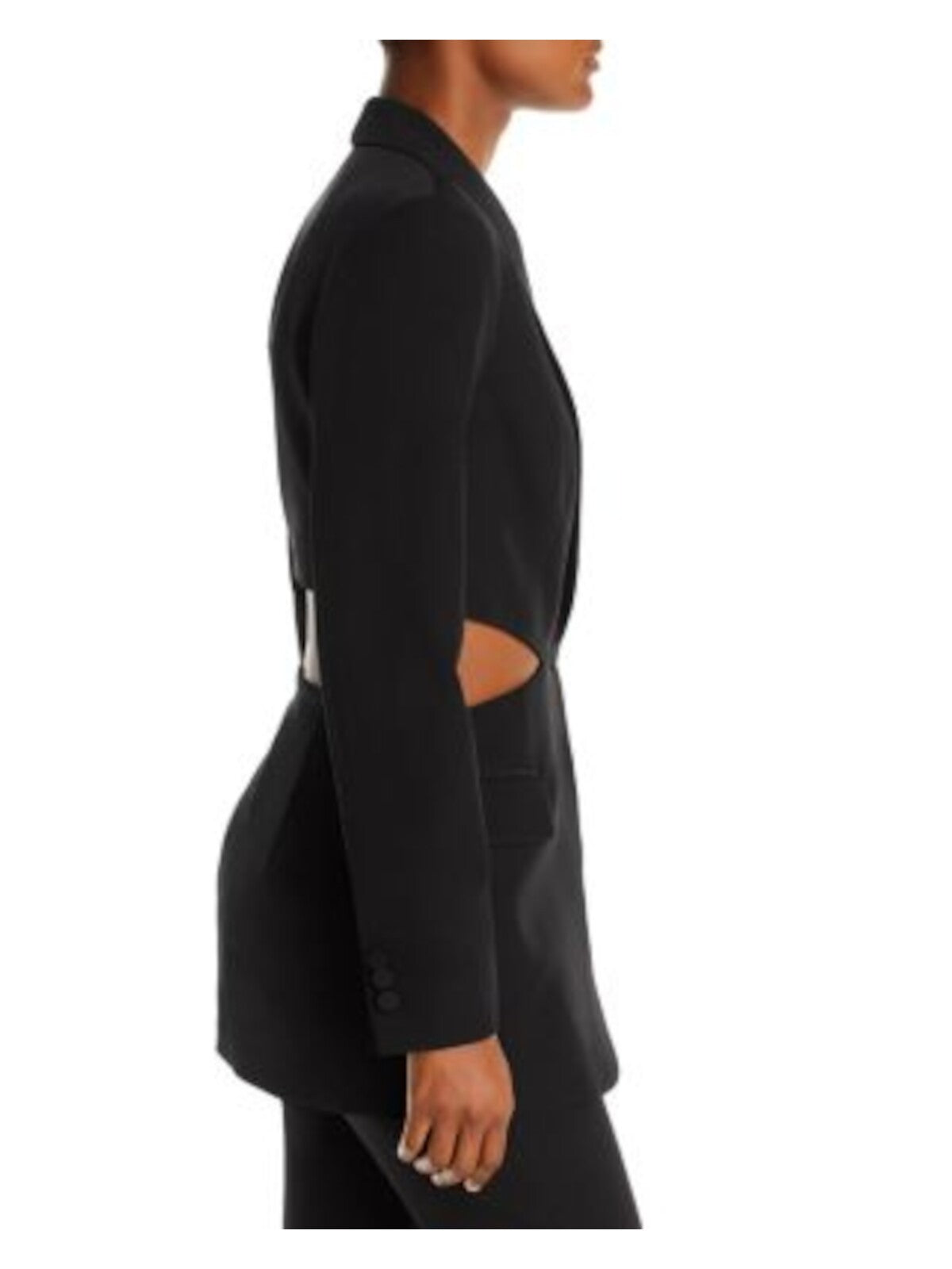 BARDOT Womens Black Pocketed Cut Out Sides And Back Cocktail Blazer Jacket XS