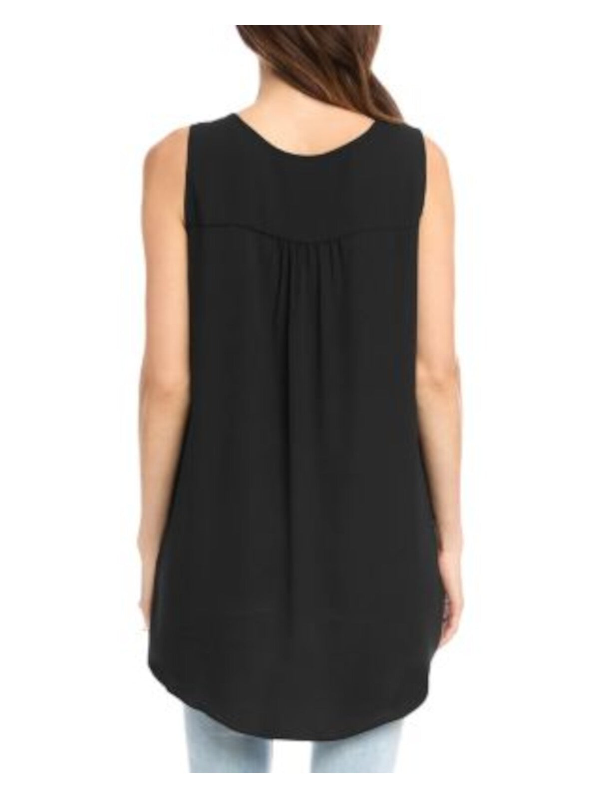 KAREN KANE Womens Black Sleeveless V Neck Top XS