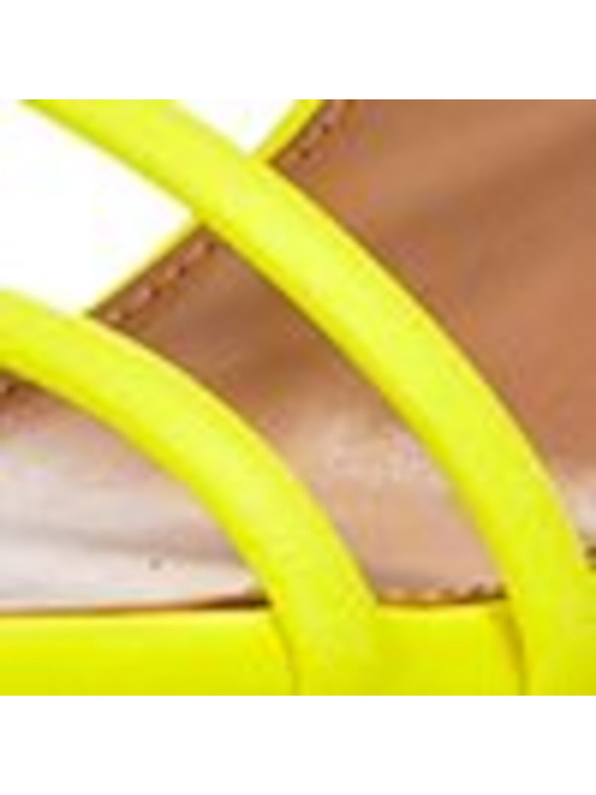 AQUA Womens Yellow Padded Ankle Strap Strappy Arlow Open Toe Flare Buckle Heeled M