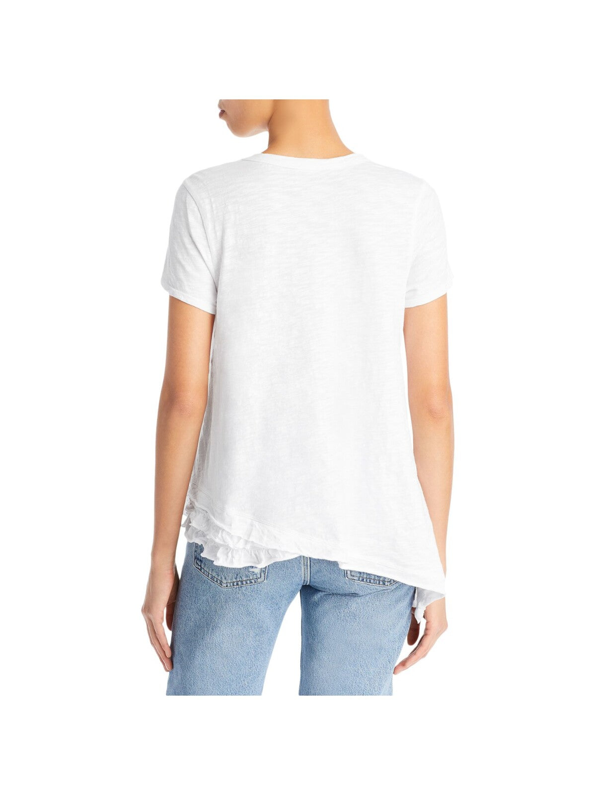WILT Womens White Short Sleeve Crew Neck T-Shirt XS