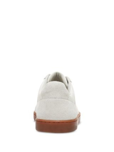 VINCE. Mens White Mixed Media Logo Accents Padded Perforated Noel Round Toe Lace-Up Leather Sneakers Shoes 11.5 M