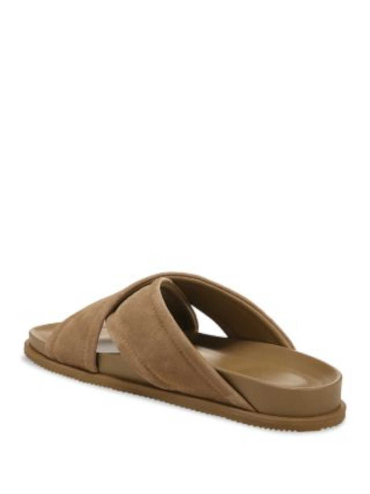 VINCE. Mens Beige Strappy Padded Derek Round Toe Platform Slip On Leather Slide Sandals Shoes 11 M