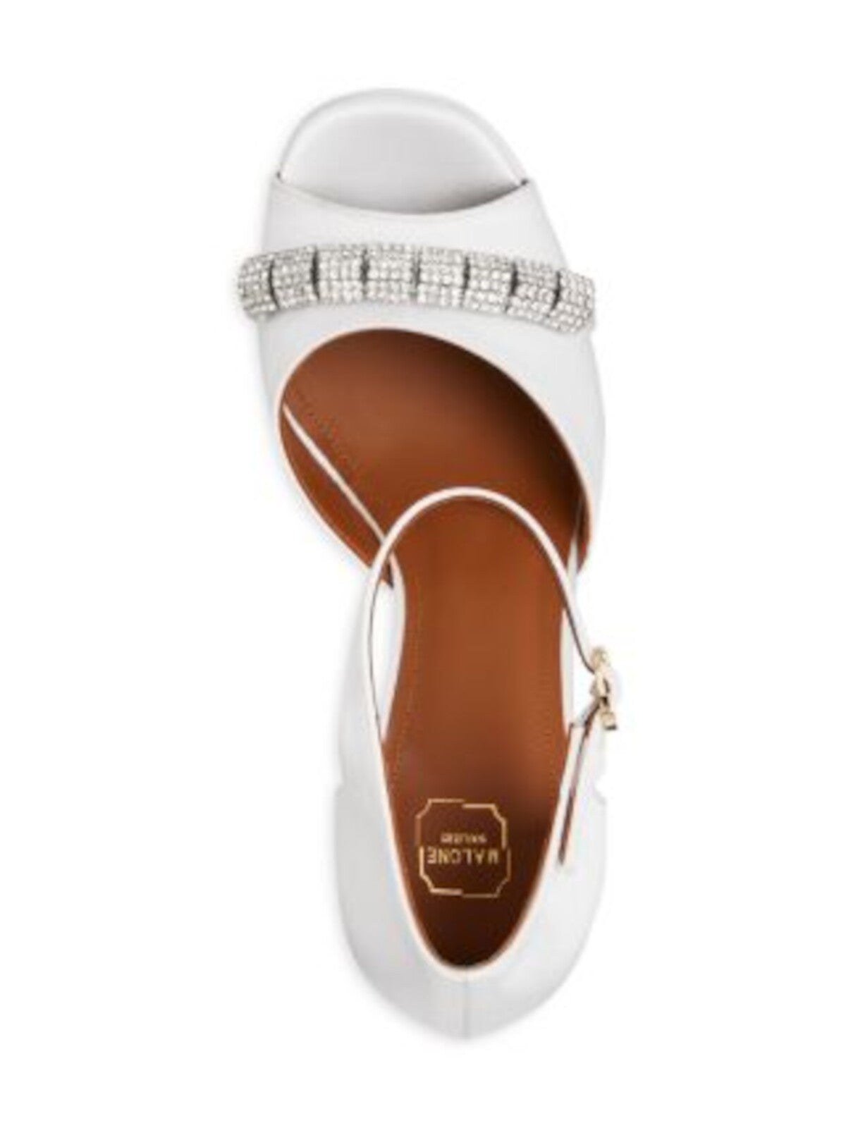 MALONE SOULIERS Womens White Padded Embellished Yurika Square Toe Block Heel Buckle Heeled Sandal 38.5