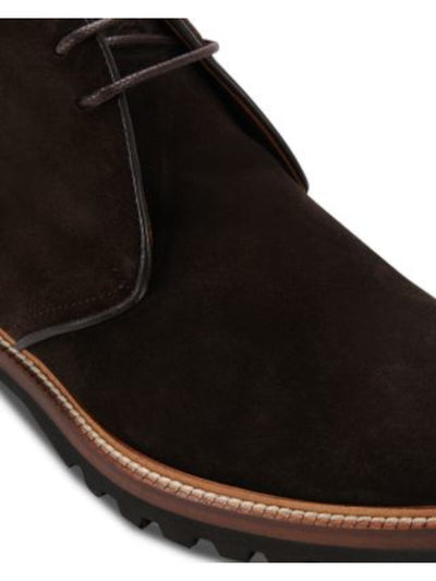GREATS Mens Brown Lug Sole Heel Pull-Tab Padded Treaded Henry Round Toe Lace-Up Leather Chukka Boots 10.5