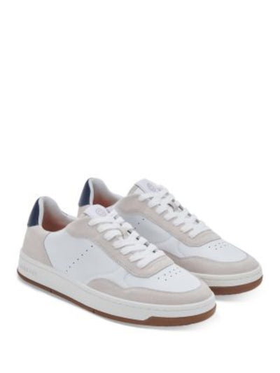 GREATS Mens White Mixed Media Padded Union Round Toe Lace-Up Leather Sneakers Shoes 6