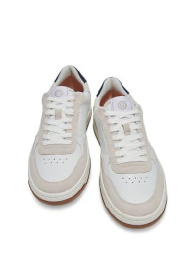 GREATS Mens White Mixed Media Padded Union Round Toe Lace-Up Leather Sneakers Shoes 6