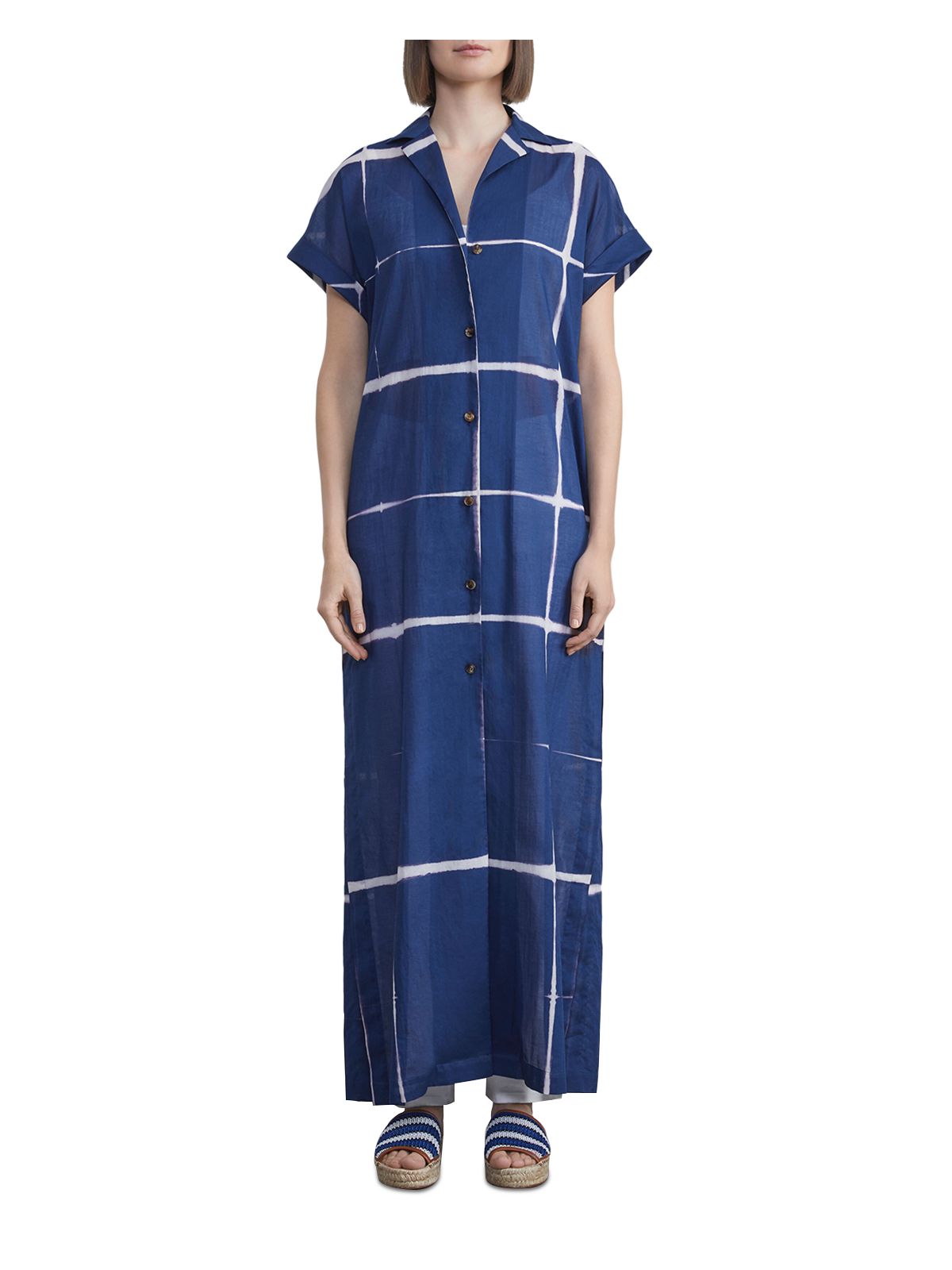 LAFAYETTE 148 NEW YORK Womens Pocketed Short Sleeve Collared Button Up Cardigan