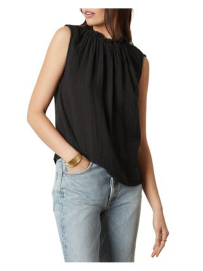 VELVET BY GRAHAM & SPENCER Womens Black Sleeveless Top S