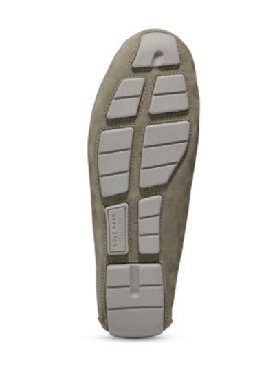 COLE HAAN Mens Green Driver Moc Toe Bit Hardware Treaded Perforated Padded Wyatt Round Toe Slip On Leather Loafers Shoes M