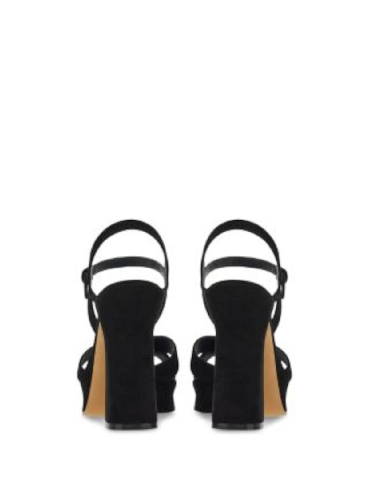 SALVATORE FERRAGAMO Womens Black Padded Strappy Sonya Round Toe Block Heel Buckle Leather Heeled Sandal 8.5 C
