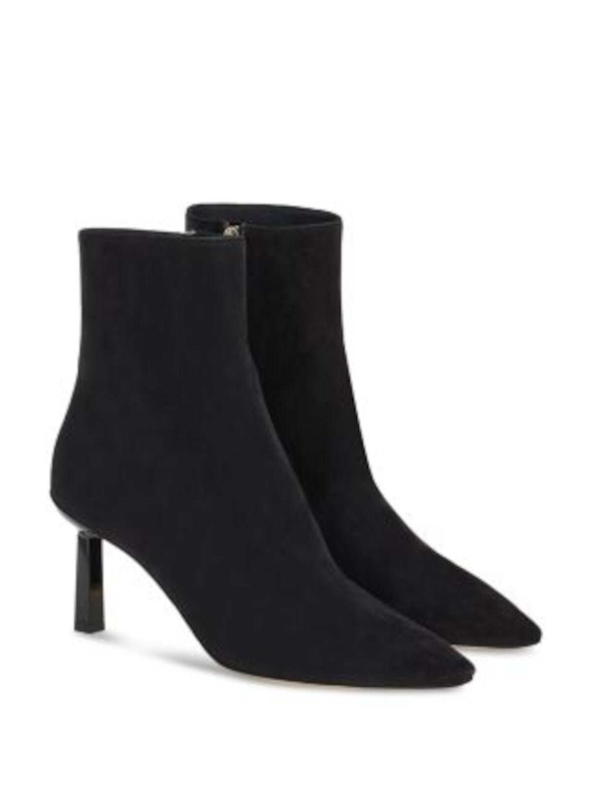 SALVATORE FERRAGAMO Womens Black Padded Janna 70 Pointed Toe Sculpted Heel Zip-Up Leather Heeled Boots 9.5
