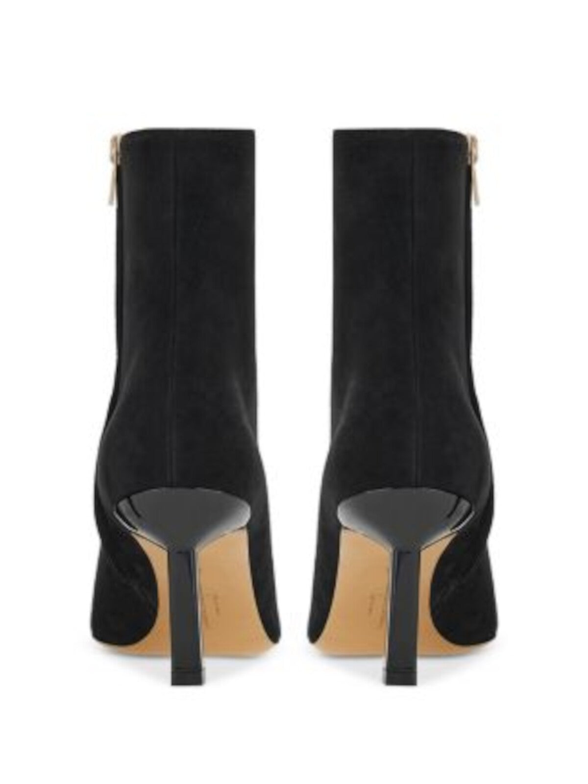 SALVATORE FERRAGAMO Womens Black Padded Janna 70 Pointed Toe Sculpted Heel Zip-Up Leather Heeled Boots 9.5