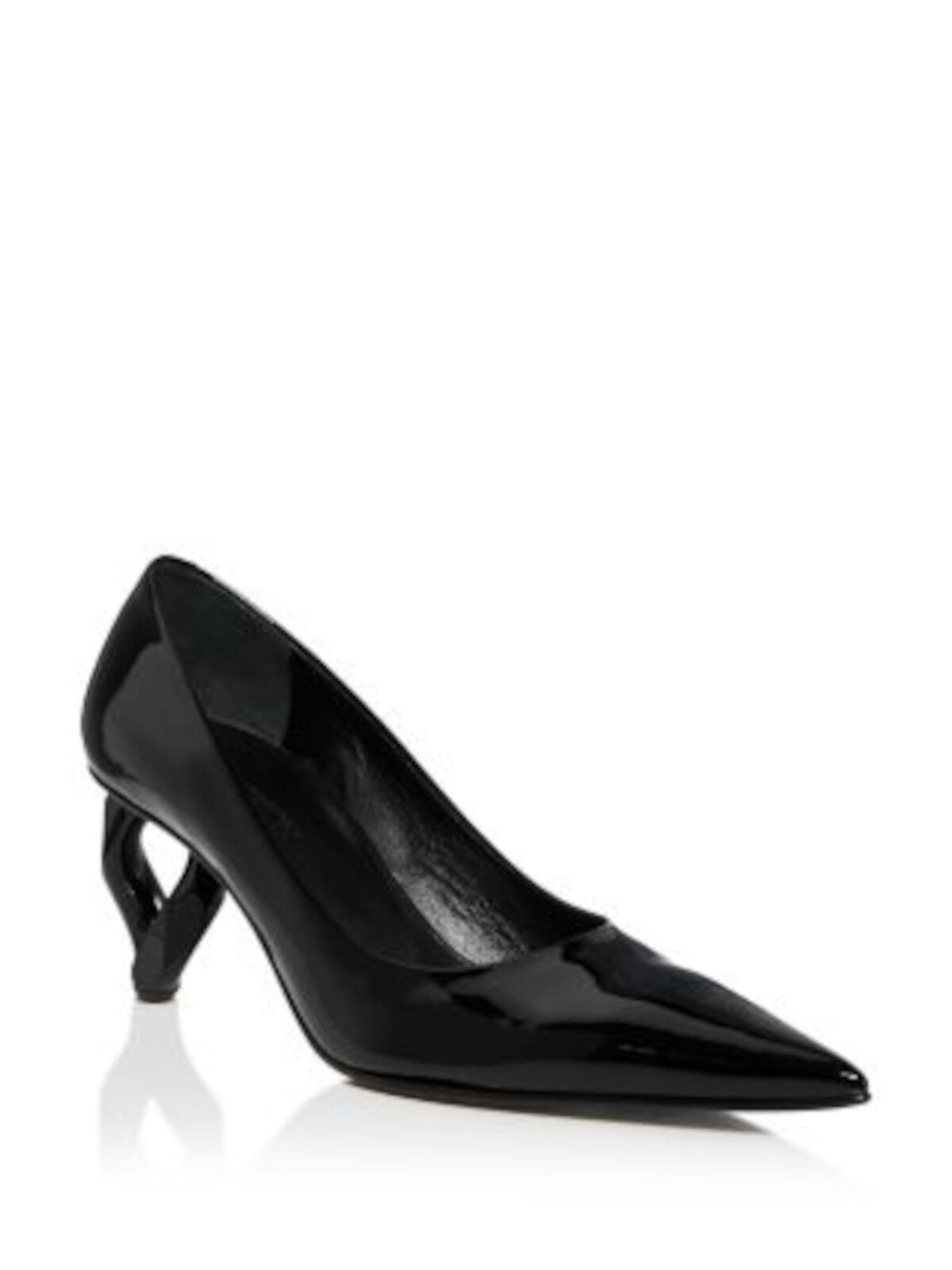 JW ANDERSON Womens Black Padded Pointed Toe Sculpted Heel Slip On Leather Pumps Shoes 37