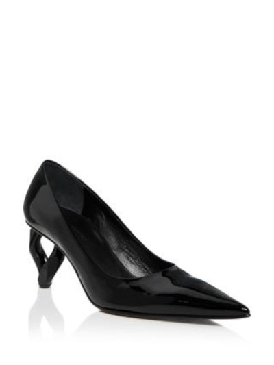 JW ANDERSON Womens Black Padded Pointed Toe Sculpted Heel Slip On Leather Pumps Shoes 36