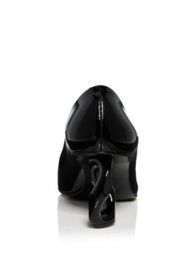 JW ANDERSON Womens Black Padded Pointed Toe Sculpted Heel Slip On Leather Pumps Shoes 37