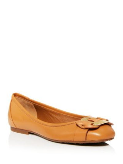 SEE BY CHLOE Womens Beige Logo Chain Accent Padded Chany Round Toe Slip On Leather Flats Shoes 36