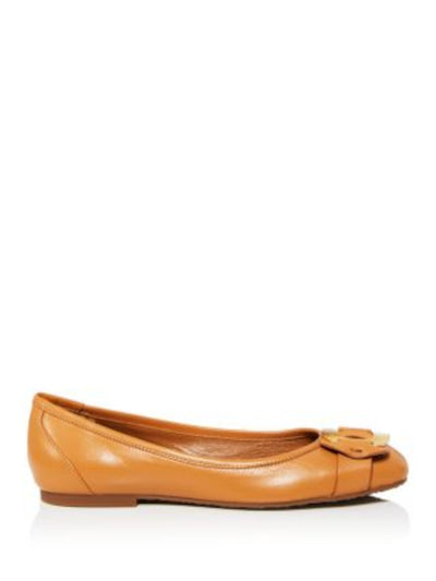 SEE BY CHLOE Womens Beige Logo Chain Accent Padded Chany Round Toe Slip On Leather Flats Shoes 36