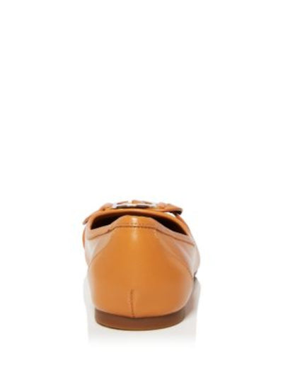 SEE BY CHLOE Womens Beige Logo Chain Accent Padded Chany Round Toe Slip On Leather Flats Shoes 36
