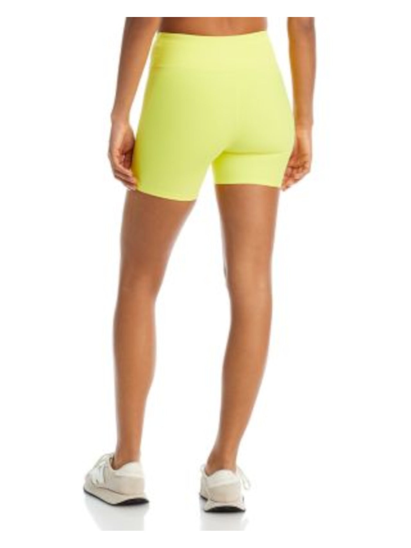 AQUA ATHLETIC Womens Yellow Moisture Wicking Medium Compression Pull-on Active Wear Bike Shorts Shorts XS