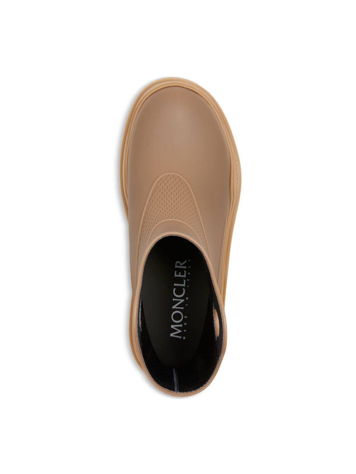 MONCLER Womens Brown Side Cutout Handles Padded Lug Sole Waterproof Misty Round Toe Platform Rain Boots 36