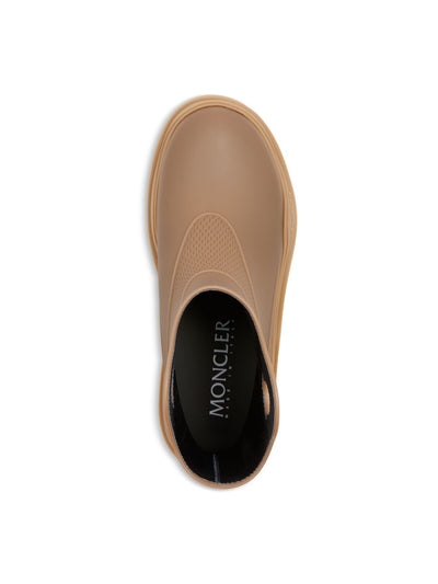 MONCLER Womens Brown Side Cutout Handles Padded Lug Sole Waterproof Misty Round Toe Platform Rain Boots 36
