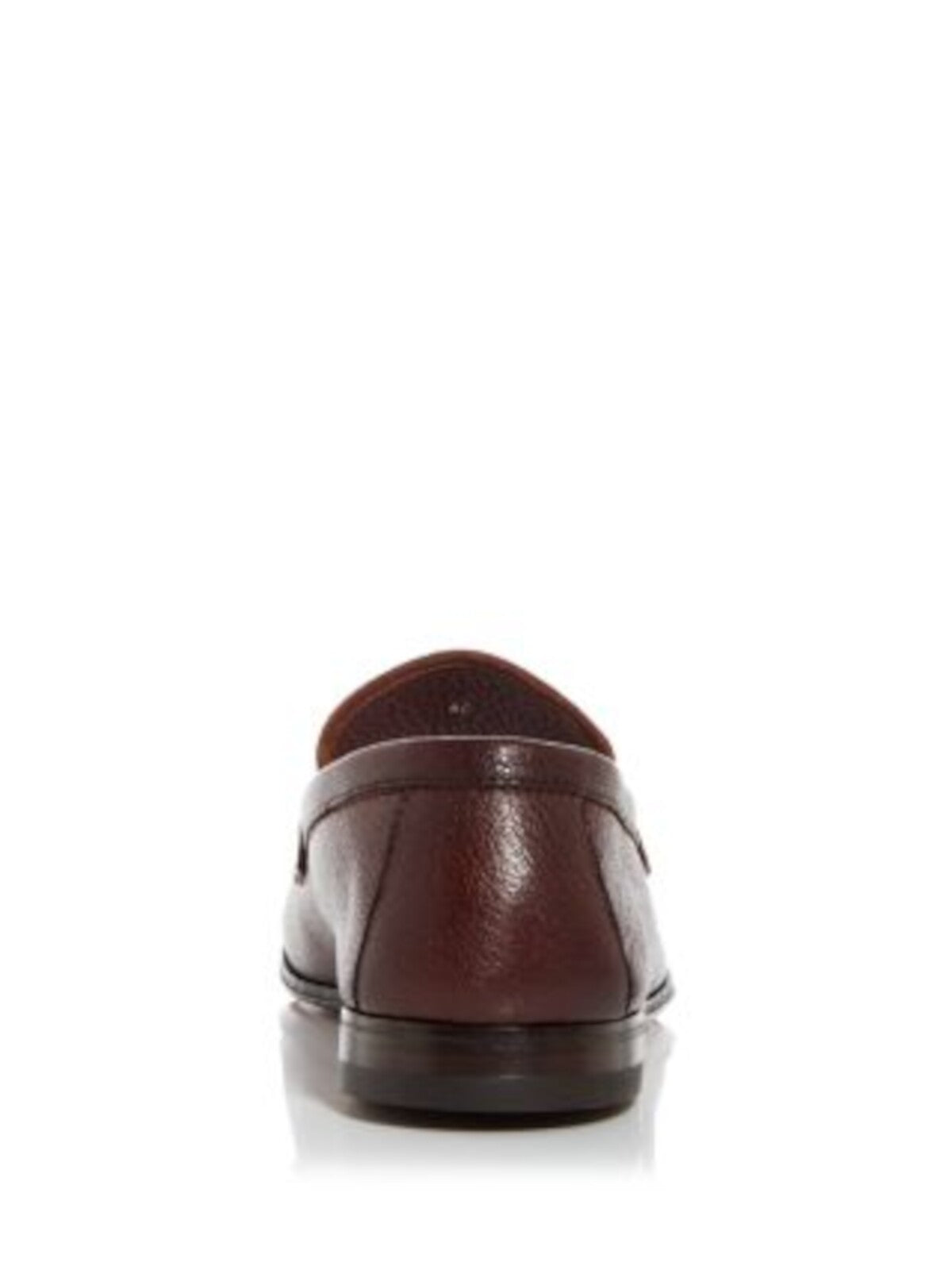 HENDERSON BARACCO Mens Brown Penny Strap Padded Capri Round Toe Block Heel Slip On Leather Dress Loafers Shoes 43.5