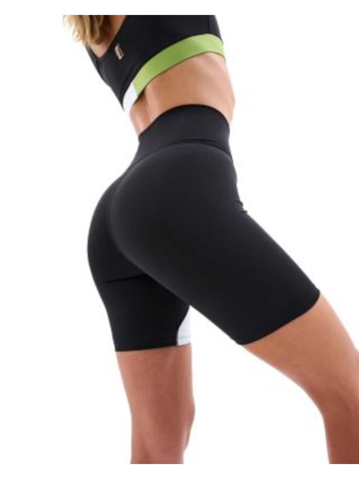 P. E NATION Womens Black Color Block Active Wear Bike Shorts Shorts XS\TP