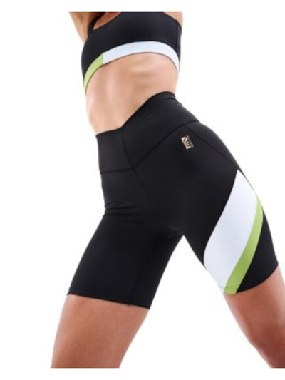 P. E NATION Womens Active Wear V-waist Low Compression Yoga Bike Shorts Shorts
