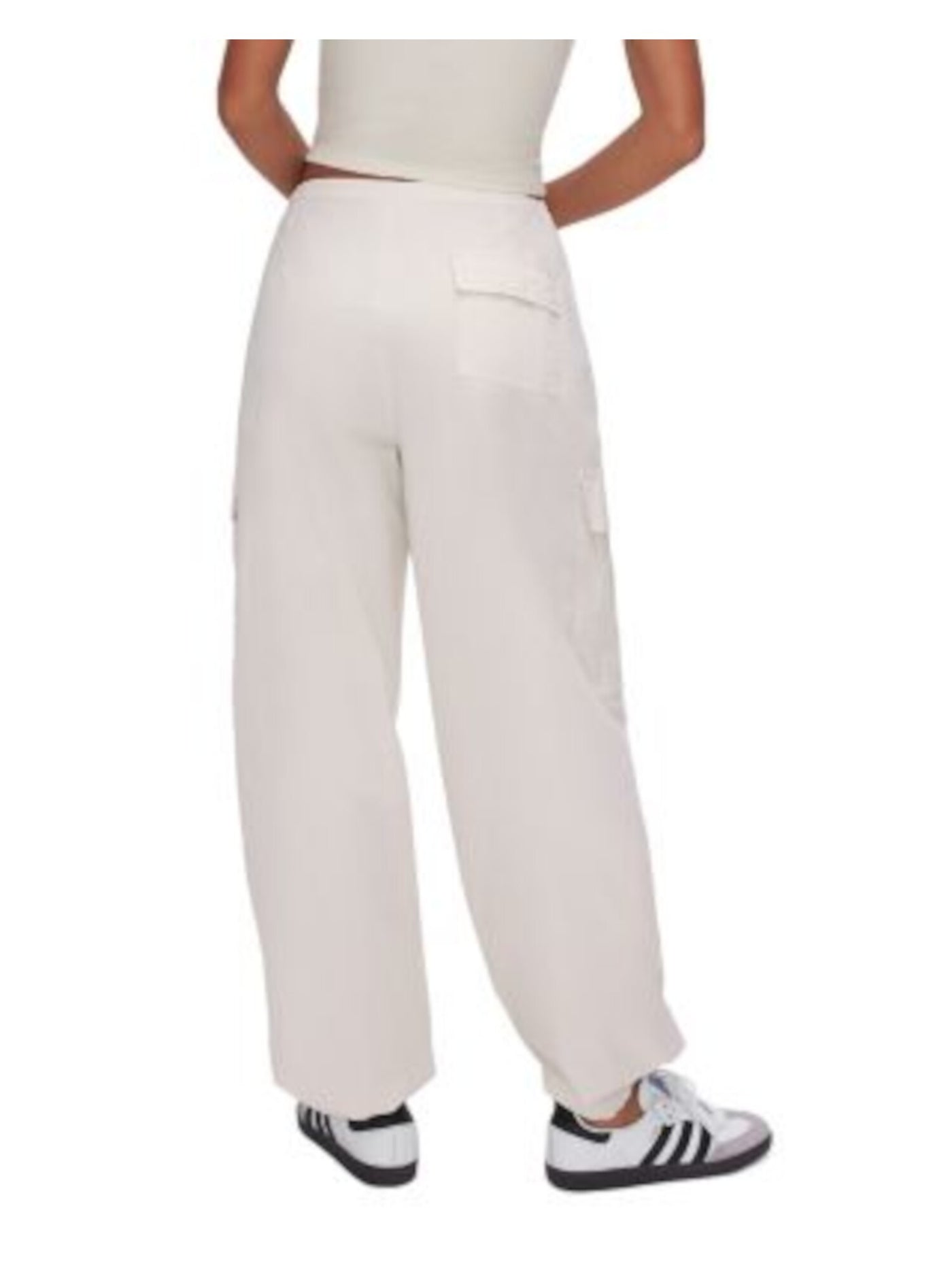 GOOD AMERICAN Womens White Zippered Pocketed Drawstring Waist And Cuffs Wide Leg Pants Plus 6