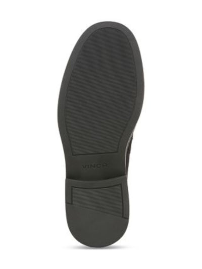 VINCE. Mens Navy Vamp Strap Cushioned Eston Round Toe Block Heel Slip On Leather Loafers Shoes M