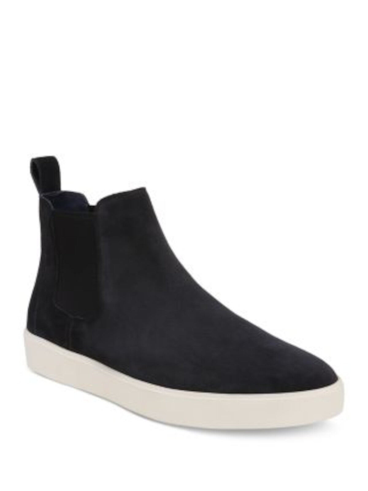 VINCE. Mens Navy Heel Pull-Tab Goring Padded Tamas Round Toe Platform Leather Chelsea Boot 13 M