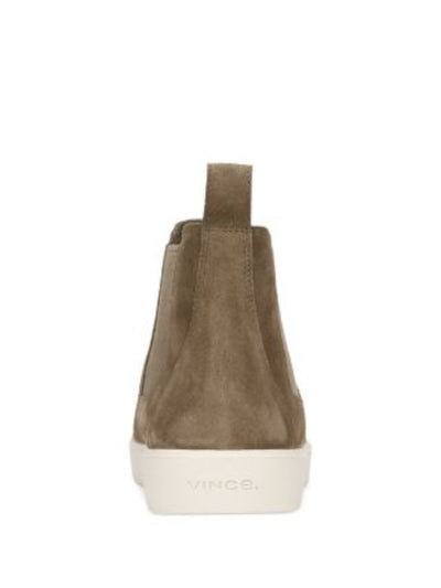 VINCE. Mens Beige Heel Pull-Tab Goring Padded Tamas Round Toe Platform Chelsea Boot 10.5 M
