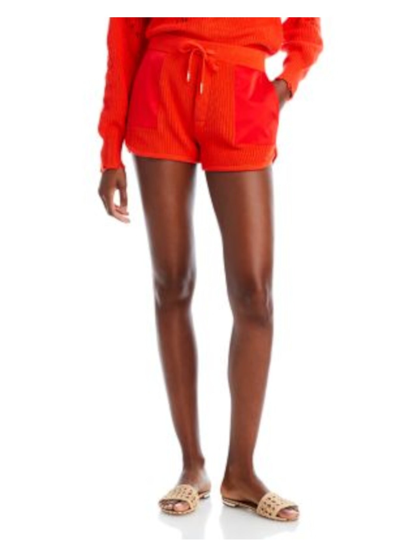 SER.O.YA Womens Orange Pocketed Drawstring Waist Pull-on Shorts Shorts S