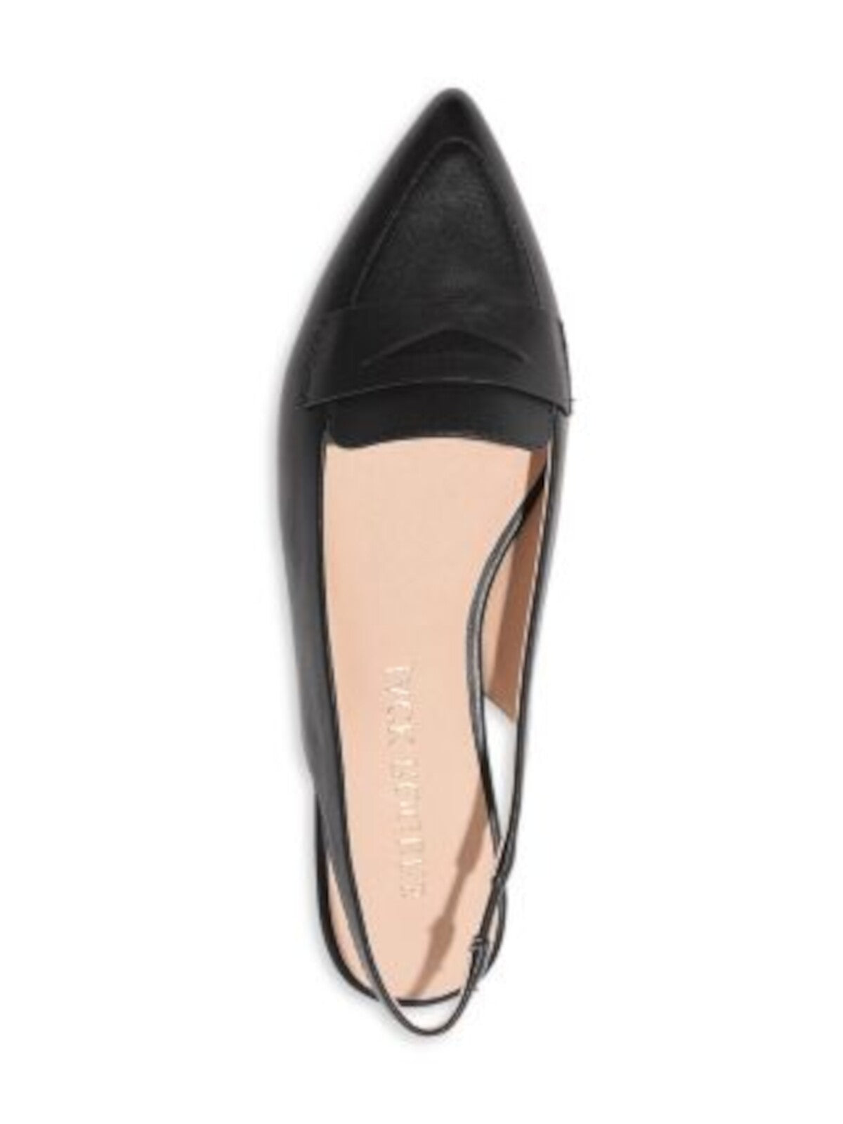 JACK ROGERS Womens Black Penny Keeper Goring Padded Pennie Pointed Toe Slip On Leather Slingback 10