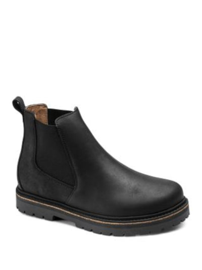 BIRKENSTOCK Mens Black Heel Pull-Tab Padded Goring Water Resistant Stalon Round Toe Leather Chelsea Boot 44